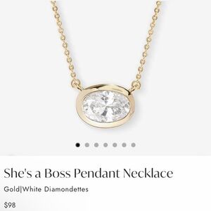She’s a boss pendant  - Gold
